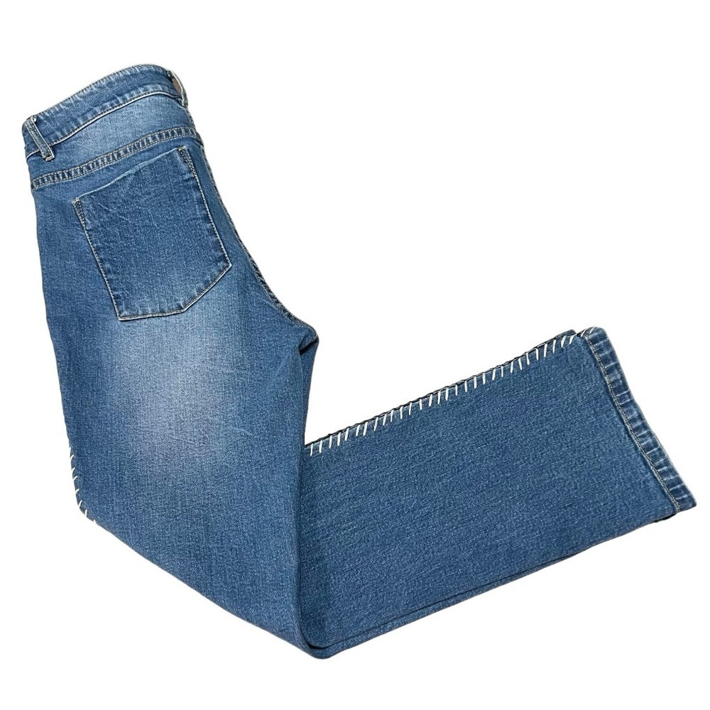 Alice + Olivia Side Stitch Boho Stretch Premium Denim Ankle Flare Jeans Women 27 - Picture 9 of 11